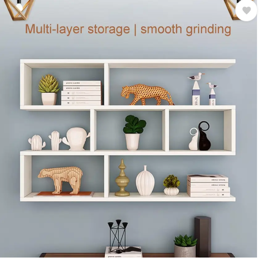 Wooden U Shape Wall Shelf and Wall Shelves for Bedroom and Living room Wooden Wall Shelf (Number of Shelves - 3, Brown - Image 3