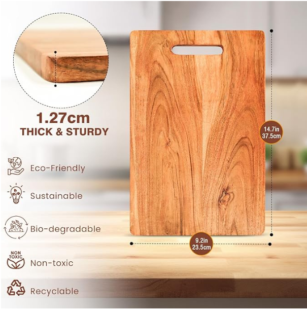 Wooden Pared Pentagon Floating Wall Shelf with 4 Shelves (Blue & White) (Blue & White) - Image 3